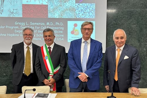Il Nobel Semenza a Cassino per un forum promosso dall’IRCCS San Raffaele, Casa di Cura San Raffaele, Università San Raffaele Roma e Assessorato alla Cultura del Comune