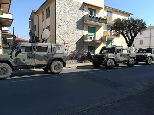Coronavirus, a Montecatini esercito in strada per le esercitazioni