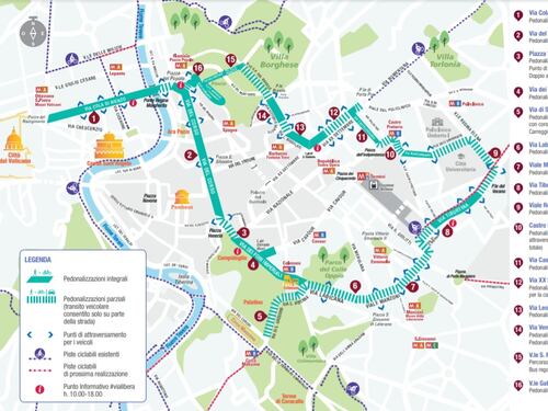 Domenica senza auto: a Roma c'è #ViaLibera. Ecco tutte le strade chiuse