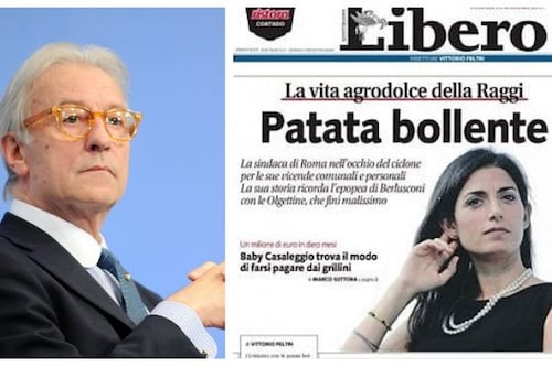 Vittorio Feltri ridicolizza la Raggi: pago anche 20mila euro basta che non rompe più