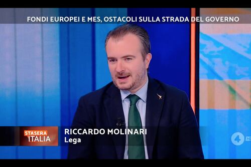 Stasera Italia, Molinari stronca le critiche sul Pnrr: “Il governo sta facendo di tutto”