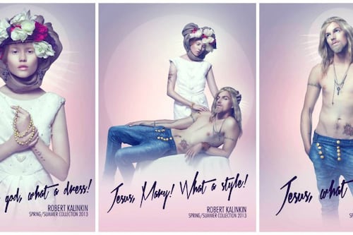 Gesù e Maria per vendere jeans. Secondo l'Europa è libertà d'espressione