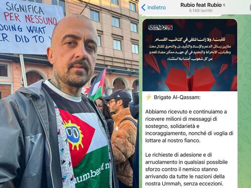 Chef Rubio, il post choc: rilancia l'arruolamento del braccio armato di Hamas