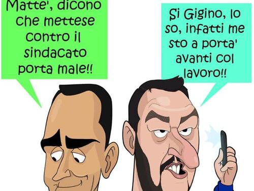 Striscione contro Salvini e Di Maio. E scoppia il putiferio