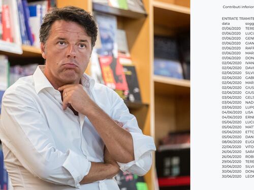 Matteo Renzi, il piatto piange. A picco la raccolta contributi di Italia Viva