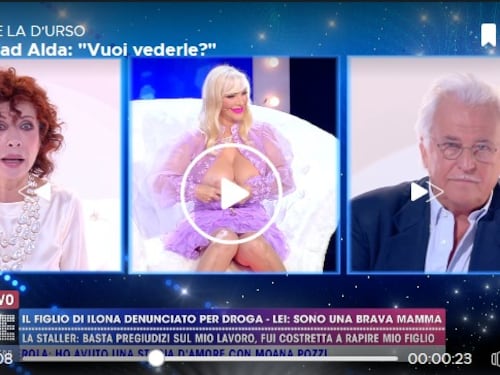 "Vuoi vederle?". Cicciolina estrema in tv col topless in diretta