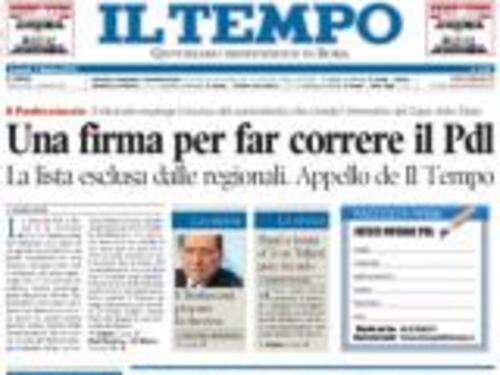 "Fateci votare Pdl": le firme 12