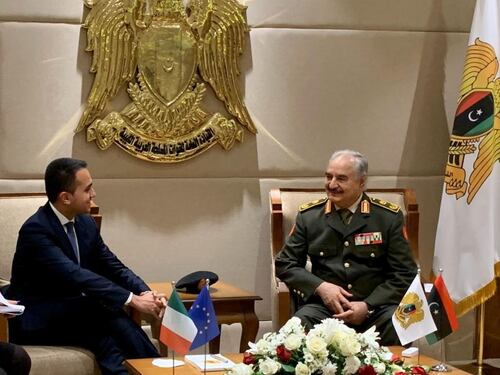 Libia, Di Maio incontra Haftar "La soluzione non puo' essere militare"
