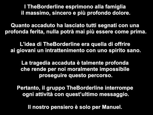 Incidente Roma, annuncio di TheBorderline: "Stop alle attività, pensiamo solo a Manuel"