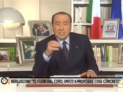 Silvio Berlusconi attacca la sinistra: da anni al governo senza voto popolare