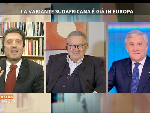 Mario Draghi nuovo duce. A Stasera Italia la celebrazione dell'uomo della provvidenza