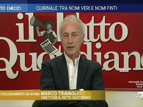 “Mario Draghi come Schettino”. Marco Travaglio calca la mano ad Otto e mezzo: destabilizzatore dell'Italia