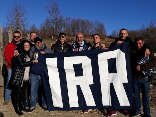 La curva Nord della Lazio a Natale tra i terremotati