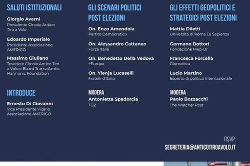 "American Surprise?", gli scenari del voto Usa al Circolo Antico Tiro a Volo