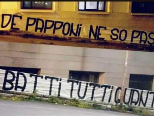 Nuovi striscioni dei tifosi romanisti contro Pallotta