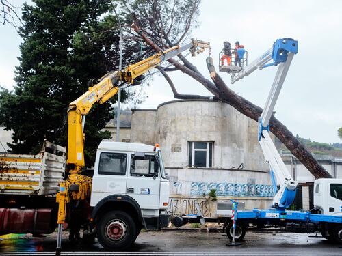 Maltempo a Roma, tempesta d'acqua con fulmini e raffiche di vento: si contano i danni
