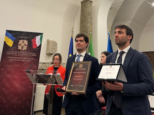 Campidoglio, a Manalive l'onorificenza dell’Ordine di San Panteleimon