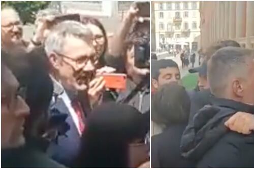 Tende, contestato pure Landini: "Pd e Cgil stessa roba". Alta tensione a Milano