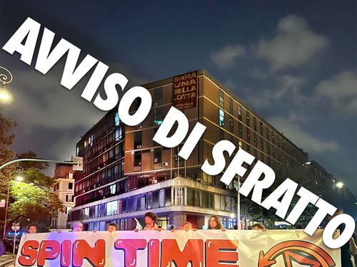 Avviso di sfratto per Spin Time