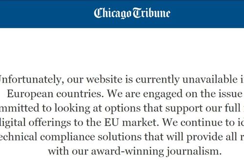 Privacy, i primi effetti del GDPR: giornali Usa bloccati e ricorsi contro i colossi tech