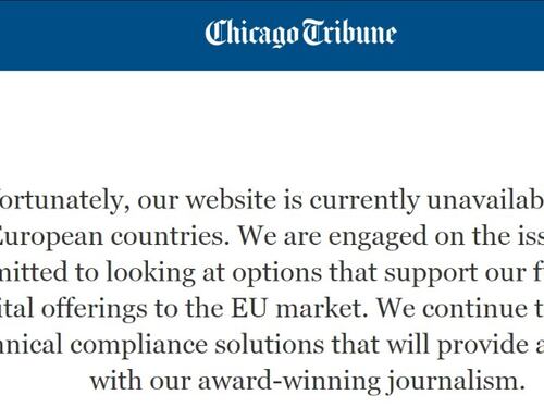 Privacy, i primi effetti del GDPR: giornali Usa bloccati e ricorsi contro i colossi tech