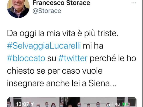 Selvaggia Lucarelli non odia ma blocca su Twitter. Storace: si vive lo stesso