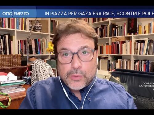 Otto e mezzo, Montanari supera la linea rossa: “Meloni complice del genocidio a Gaza”