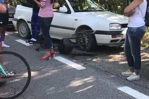 Le immagini choc dell'incidente di Zanardi. La bici completamente distrutta