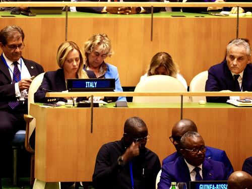 Giorgia Meloni all'Onu: Italia non sarà il campo profughi d’Europa