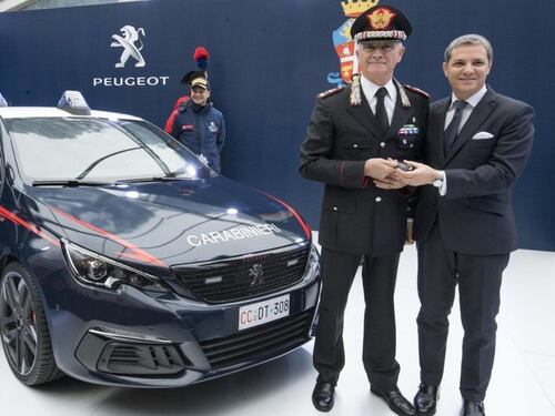 Una Peugeot 308 Gti per i Carabinieri