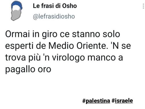 Israele fa sparire i virologi dalla tv. La bordata di Osho