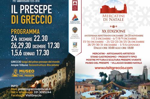 Mercatini a Greccio e il Natale ha inizio nel Lazio