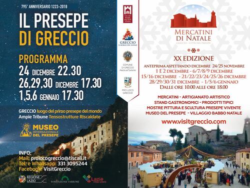 Mercatini a Greccio e il Natale ha inizio nel Lazio