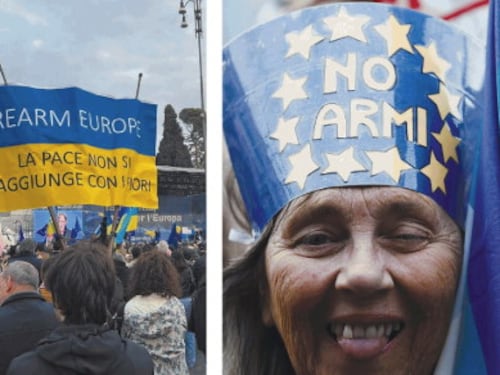 Piazzata rossa sull'Europa: già volano gli stracci tra chi vuole le armi e chi le detesta
