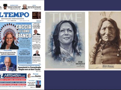 Time apre con Kamala Harris in versione pellerossa. Se lo fa Il Tempo è razzista...