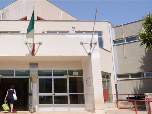 Carcassa di uccello davanti alla scuola dedicata a Falcone a Palermo