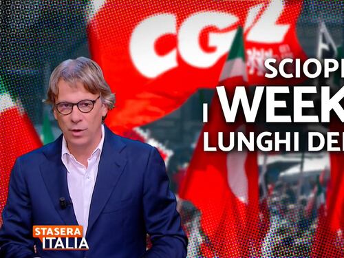 Stasera Italia, Porro sbugiarda la Cgil sui weekend lunghi degli scioperi