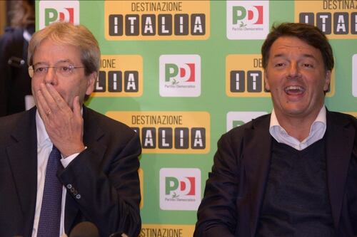 Gentiloni firma la treguasul treno di Renzi