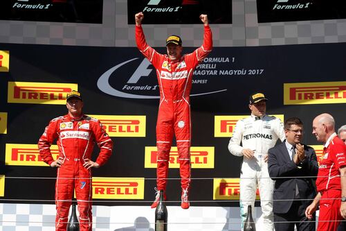 Vettel-Raikkonen: doppietta Ferrari al gp d'Ungheria
