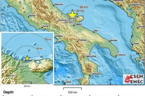 Terremoto Foggia, forte scossa di magnitudo 4.7. Trema tutto anche ai Campi Flegrei