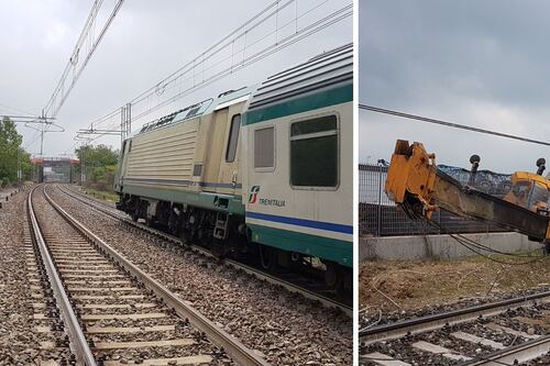 Schianto con una gru sui binari, treno regionale deraglia sulla Torino-Savona