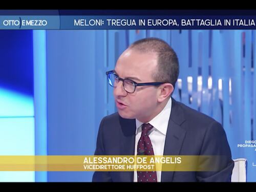 Otto e mezzo, De Angelis cerca di affossare Meloni: “Non ha ottenuto letteralmente nulla”