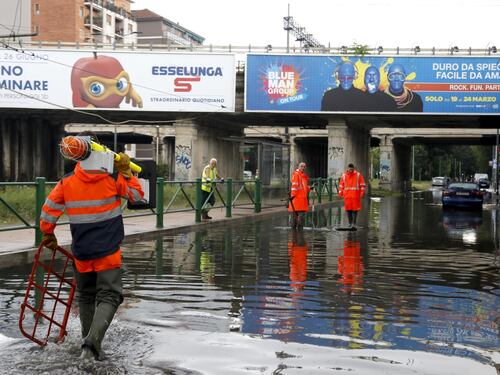 Bomba d'acqua su Milano. La città allagata