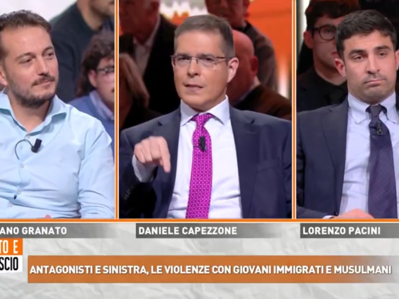 Dritto e rovescio, Capezzone smaschera la sinistra: “Avete un problema con la violenza”