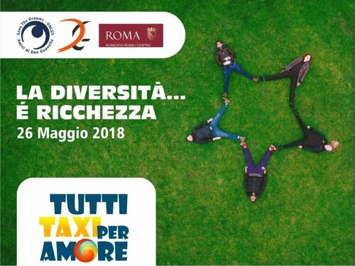 Cento taxi in corteo con i ragazzi speciali dell'Opera don Guanella