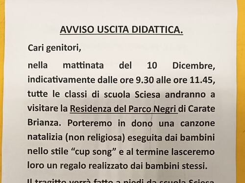 Carate Brianza, asilo vieta i canti religiosi di Natale. Sardone sbotta: “Tradizioni calpestate”