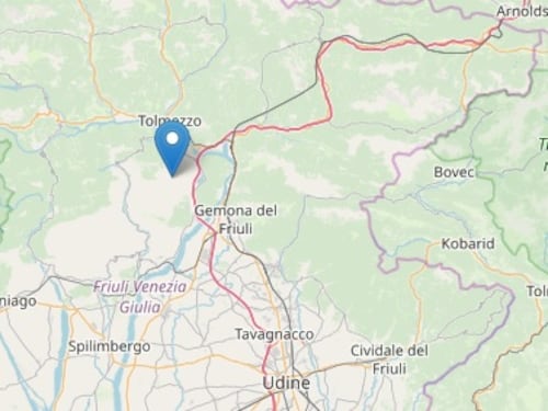Terremoto, scossa di magnitudo 3,9 in provincia di Udine