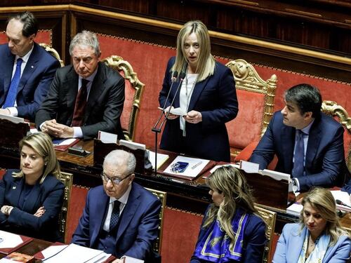 Meloni al Senato: sostegno all'Ucraina senza guardare al consenso