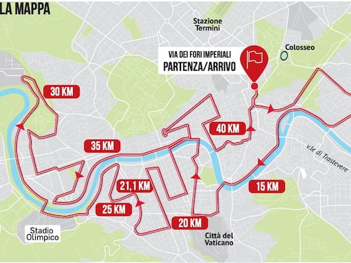 Maratona di Roma 2023, il percorso: dal centro a San Paolo chiusure e deviazioni