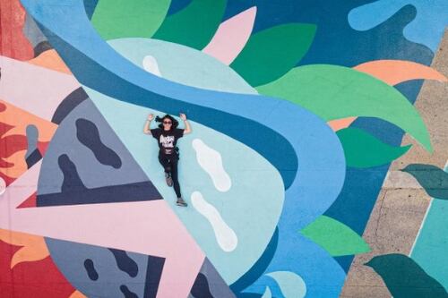 Roma, alla Magliana spuntano i murales pavimentali